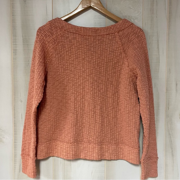 Two By Vince Camuto Burnt Orange Cropped Button Cardigan Sz S - Picture 2 of 5